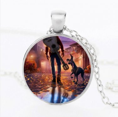 Movie Coco Pixar Figures Toys Coco Birthday Party Gift Alloy Pendants Keychain Necklace #3