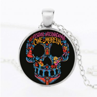 Movie Coco Pixar Figures Toys Coco Birthday Party Gift Alloy Pendants Keychain Necklace #6