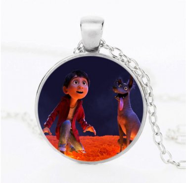 Movie Coco Pixar Figures Toys Coco Birthday Party Gift Alloy Pendants Keychain Necklace #7