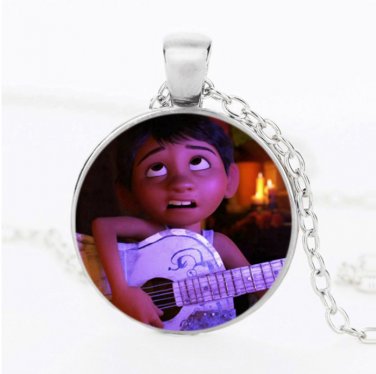 Movie Coco Pixar Figures Toys Coco Birthday Party Gift Alloy Pendants Keychain Necklace #8