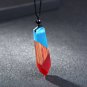 Handmade Wood Resin Necklaces & Pendants Long Adjustable Size Rope Chain Natural Wooden #3