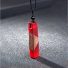 Handmade Wood Resin Necklaces & Pendants Long Adjustable Size Rope Chain Natural Wooden #8