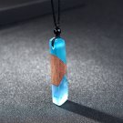 Handmade Wood Resin Necklaces & Pendants Long Adjustable Size Rope Chain Natural Wooden #9
