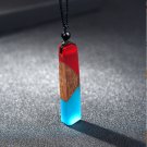 Handmade Wood Resin Necklaces & Pendants Long Adjustable Size Rope Chain Natural Wooden #10