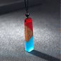 Handmade Wood Resin Necklaces & Pendants Long Adjustable Size Rope Chain Natural Wooden #10