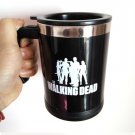 The walking dead Self Stirring Coffee Mug Stainless Steel Electric mixer Automatic (Black)