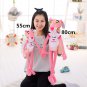 80cm Nici Super Cute Shin Leopard Pink Panther T-shirt Plush Toy Stuffed Animal Doll