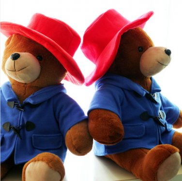 60cm New Paddington Bear Plush Toy Soft Cotton Stuffed Plush Toy Hot Movie Sitting Teddy Bears