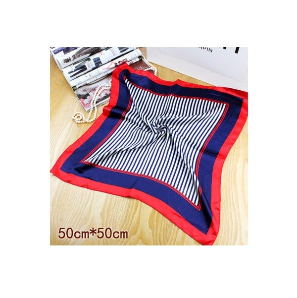 New Red Blue Neckerchief Bandanna Silk Scarf Head Band Fashion Squared 20*20in