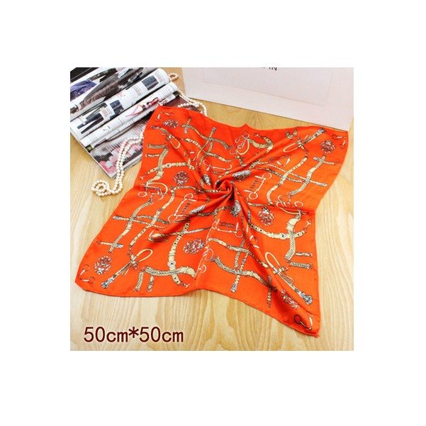New Orange Bandanna Neckerchief Silk Scarf All Seasons Fashion Squared 20*20in