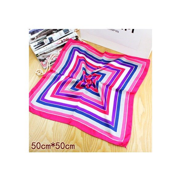 New Pink Blue Neckerchief Bandanas Silk Scarf Head Wrist Band Squared 20x20in