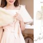 NWT Faux Fur Shawl Bolero Shrug S-M Beige Deluxe Satin Ribbons Bridal Pageant