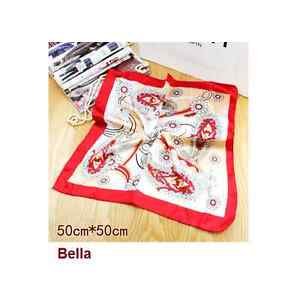 NWT Neckerchief Silk Scarf Red Paisley Printed All Seasons Squared 20*20in
