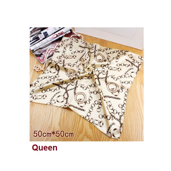 New Beige Bandana Neckerchief Silk Scarf Cabin Crew Fashion Squared 20*20in