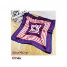 New Indigo Blue Bandana Neckerchief Silk Scarf Office Fashion Squared 20*20in