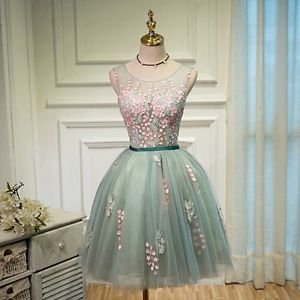 Hej!Fika Formal Dress Tulle Backless Flowers Embroidered Cocktail Party Evening
