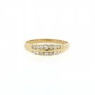 0.40 CT Genuine Diamond Unique Two Row Band In Solid 14KT Yellow Gold