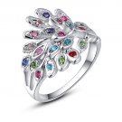 Austria Crystal Platinum Plated Peacock Ring