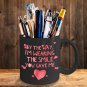 Love Ceramic Coffee Mug - The Smile You Gave Me - Cute Large Cup (Black) - Best Gift for Men, Women