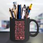 Love Ceramic Coffee Mug - I'd Rather - Cute Large Cup (Black) - Best Gift for Men, Women