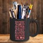 Love Ceramic Coffee Mug - I'd Rather - Cute Large Cup (Black) - Best Gift for Men, Women