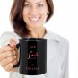 Love Ceramic Coffee Mug - Our Love Is Forever - Cute Large Cup (Black) - Best Gift for Men, Women