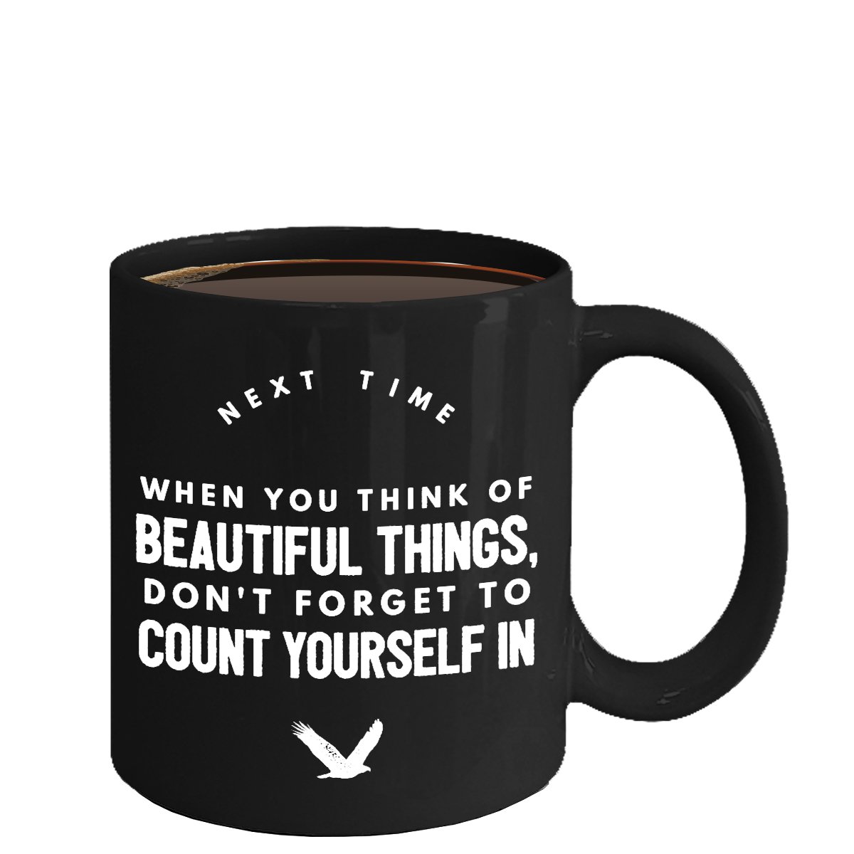Inspirational Ceramic Coffee Mug Count Yourself Cool Large Cup