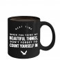 Inspirational Ceramic Coffee Mug - Count Yourself - Cool Large Cup (Black) - Best Gift for Men,Women