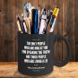 Inspirational Ceramic Coffee Mug - Living a Lie - Cool Large Cup (Black) - Best Gift for Men, Women