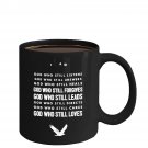 Christian Ceramic Coffee Mug - I Am God - Cool Large Cup (Black) - Best Gift for Men, Women