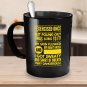 Funny Ceramic Coffee Mug - Allergic to Exercise - Cute Large Cup (Black) - Best Gift for Men, Women
