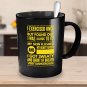 Funny Ceramic Coffee Mug - Allergic to Exercise - Cute Large Cup (Black) - Best Gift for Men, Women