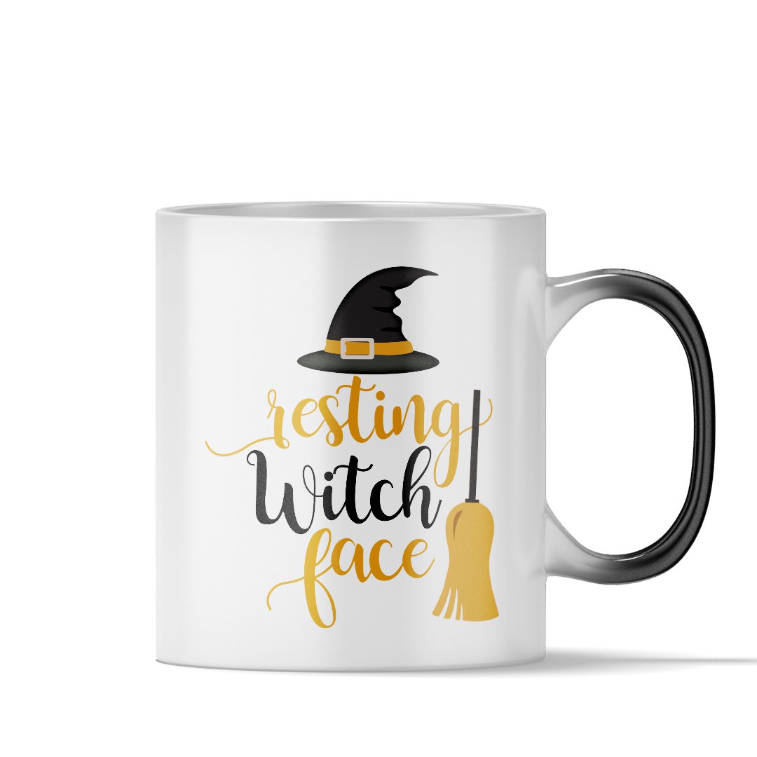 Magic Mug - Resting Witch Face - Halloween Gift for Women, Funny Gift for Men, Birthday Gift for Her