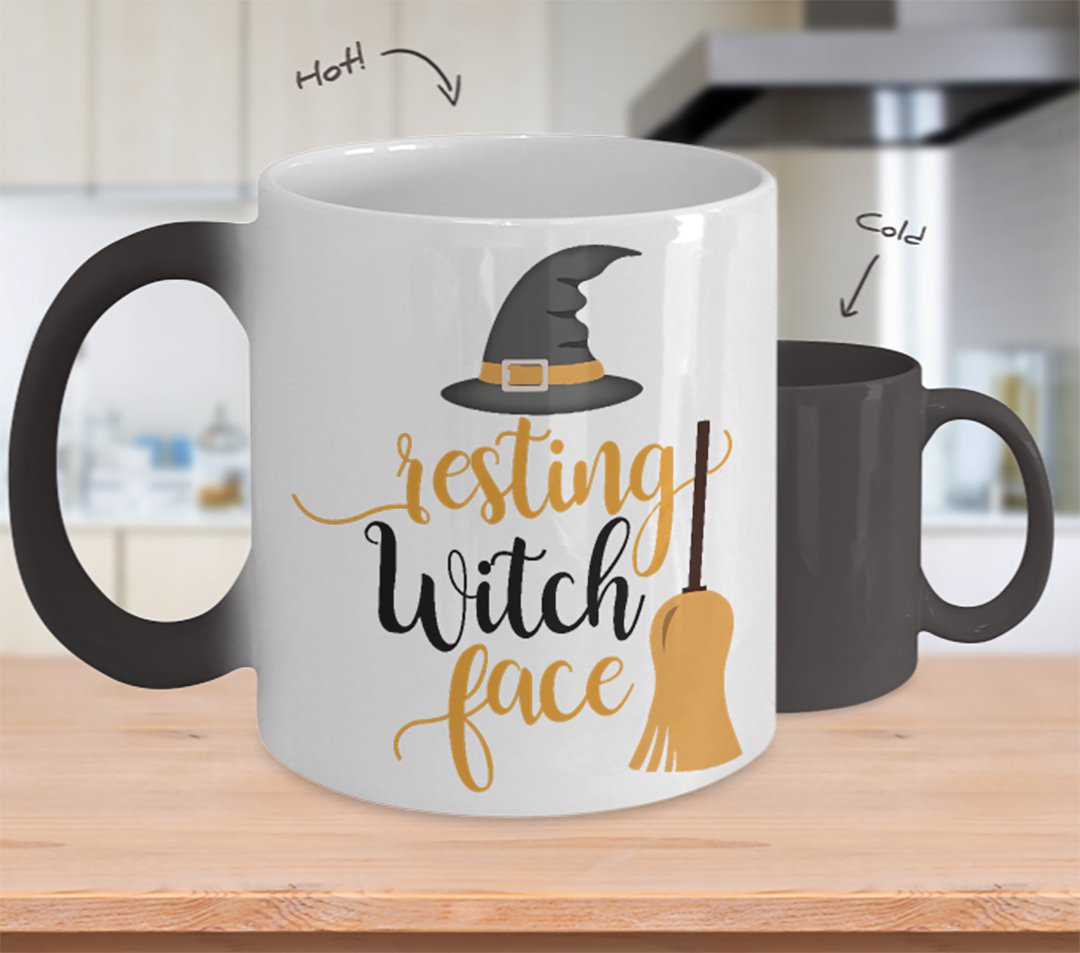 Magic Mug - Resting Witch Face - Halloween Gift for Women, Funny Gift ...