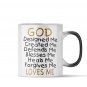 Magic Coffee Mug - God Loves Me- Baby Shower Gift for Men/Baptism Gift for New Baby/Christening Gift