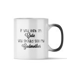 Magic Mug - Cute Godmother - Baby Shower Gift for Men, Baptism Gift for New Baby, Christening Gift