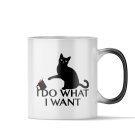 Magic Coffee Mug - I Do What I Want - Cat Gift for Men, Funny Gift, Birthday Gift, Housewarming Gift