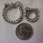 Two Matching VINTAGE Blue RHINESTONE Brooches Pins FREE SHIPPING