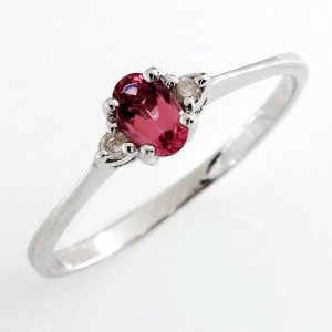 Precious 0.26 ctw Genuine Diamonds & Natural Topaz Ring Well Made in Solid 18k White Gold FREE Ship