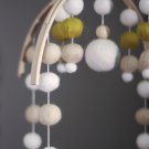 Felt ball baby mobile, baby nursery decor