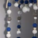 Felt ball baby mobile, baby nursery decor