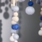 Felt ball baby mobile, baby nursery decor