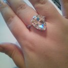 swarvoski crystal and chain ring size7/8