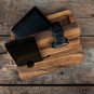 iPhone stand, iPhone support, watch wooden holder, male organizer