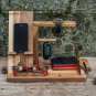 Male organizer, iPhone stand, iPhone base, iPhone wooden base, watch wooden holder