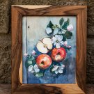 Apples and flowers - is extremely beautiful, handmade painting to decorate your home