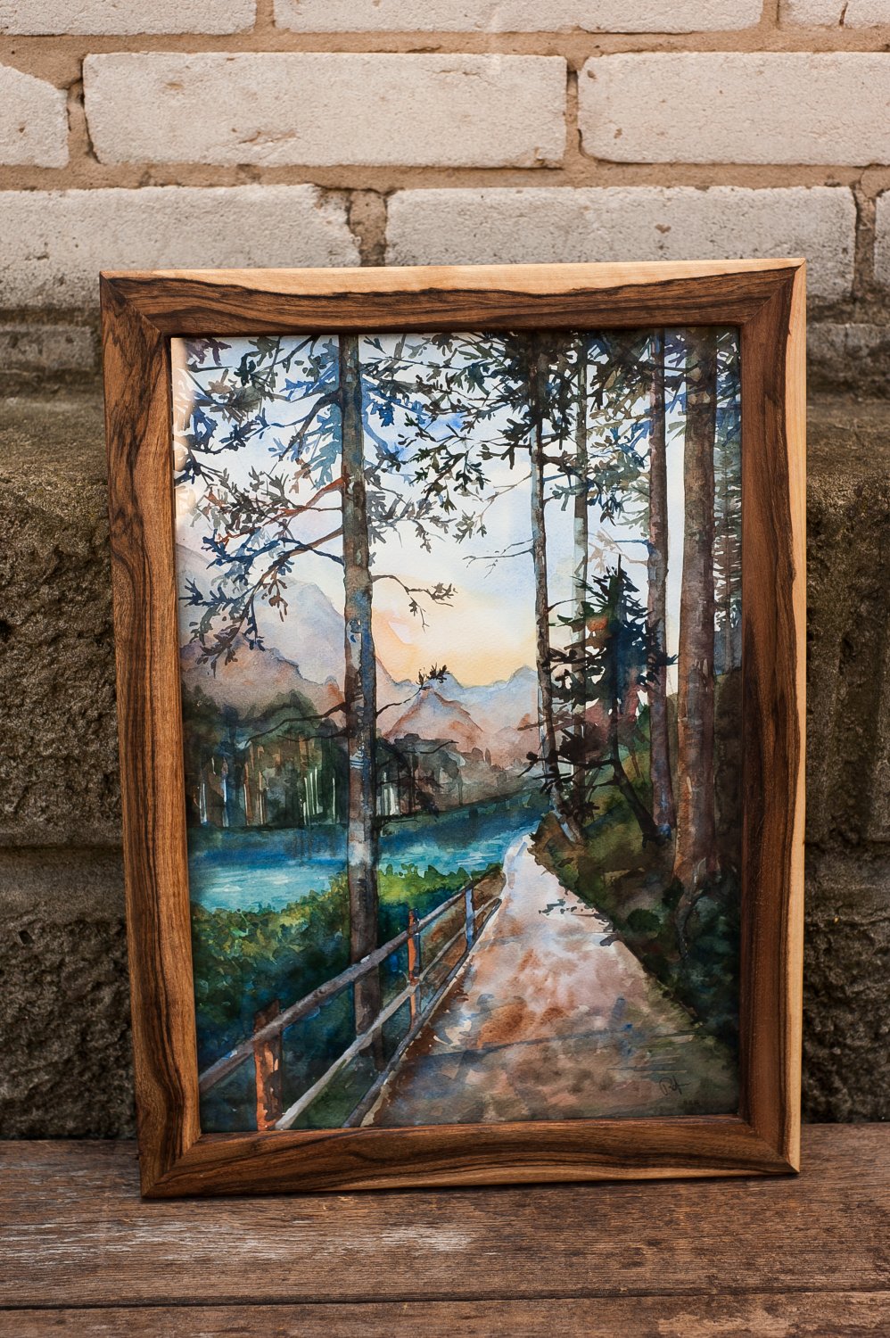 Mysterious path in the woods - is extremely beautiful, handmade painting to decorate your home