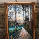Mysterious path in the woods - is extremely beautiful, handmade painting to decorate your home