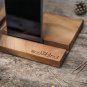 iPad docking station, iPhone stand, cell phone stand, iPad wood support, table wooden organizer