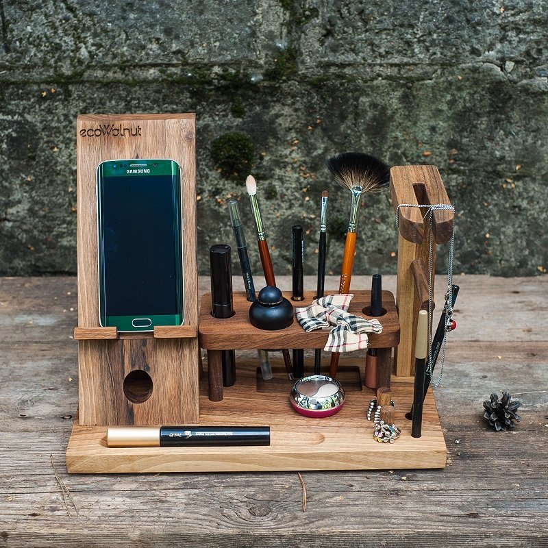 Female organizer, best female gift, stand for cell phone, make up stand, makeup store